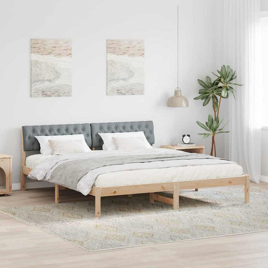 Struttura del Letto Marrone e grigio chiaro 180 x 200 cm | homemem39