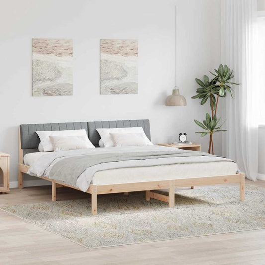 Struttura del Letto Marrone e grigio chiaro 180 x 200 cm | homemem39