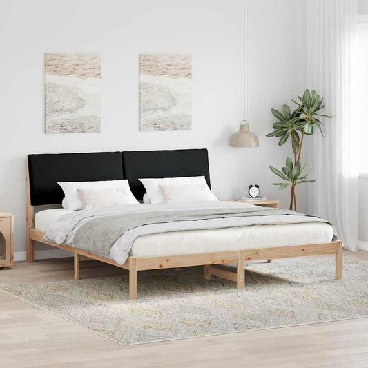 Struttura del Letto con testiera Marrone e nero 180 x 200 cm | homemem39