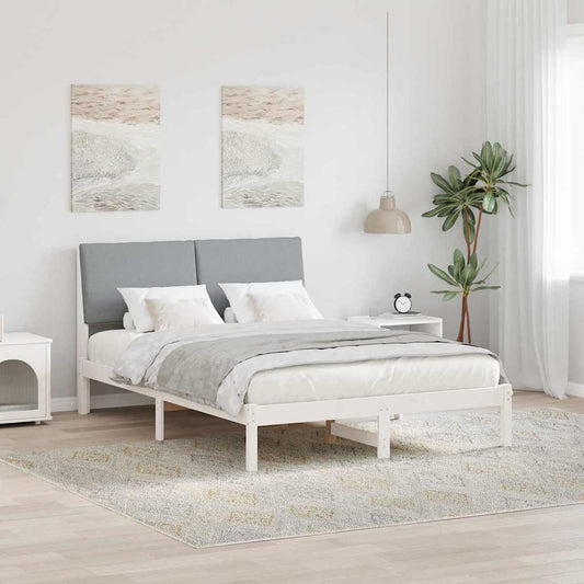 Struttura del Letto Bianco e grigio chiaro 160 x 200 cm | homemem39