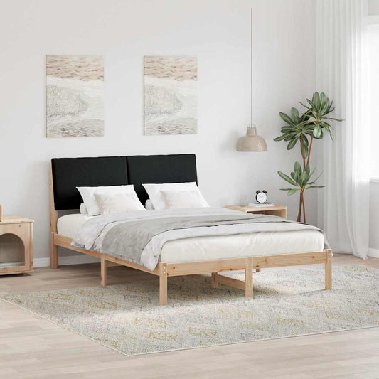 Struttura del Letto con testiera Marrone e nero 150 x 200 cm | homemem39