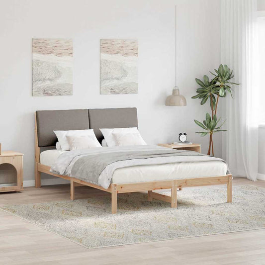 Struttura del Letto con testiera Marrone e taupe 150 x 200 cm | homemem39