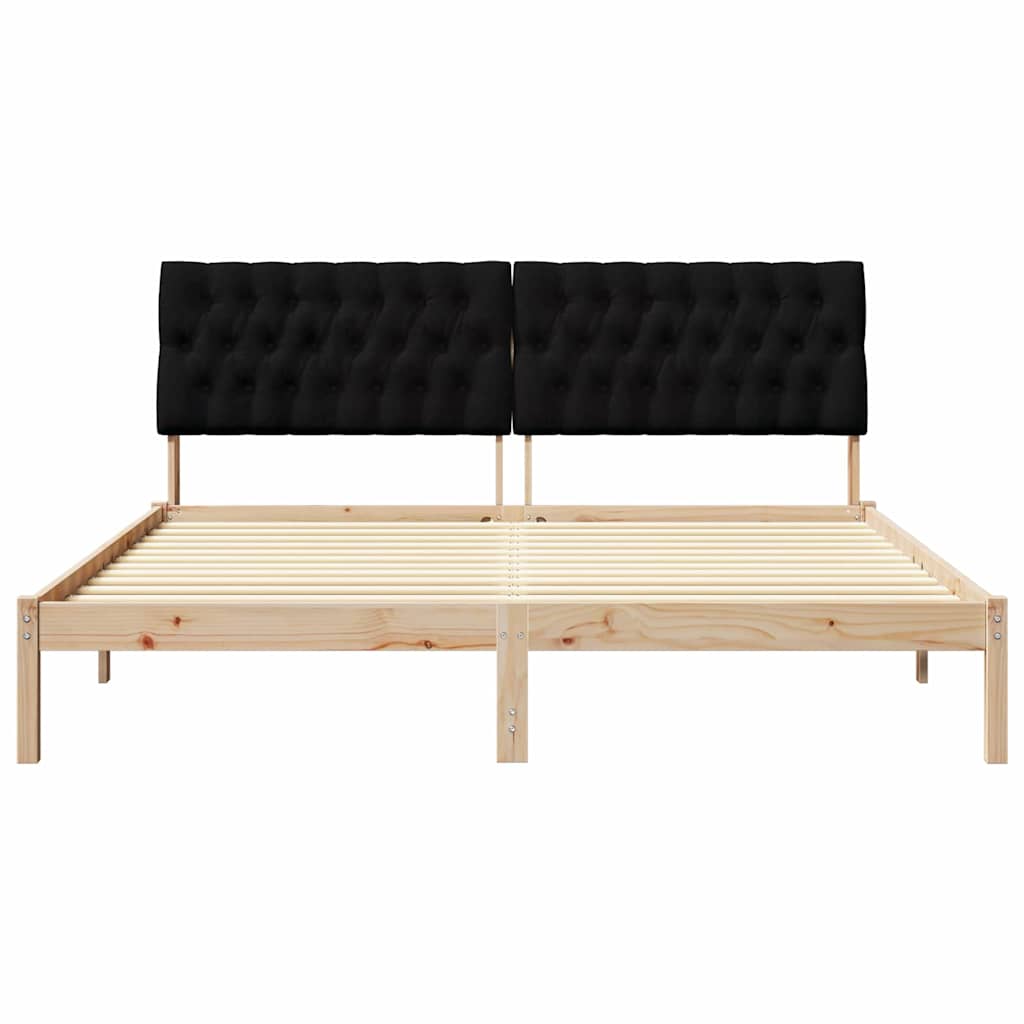 Letto con Testiera Rivestita con testiera Marrone 180 x 200 cm