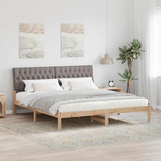 Letto con Testiera Rivestita con testiera Marrone 180 x 200 cm | homemem39