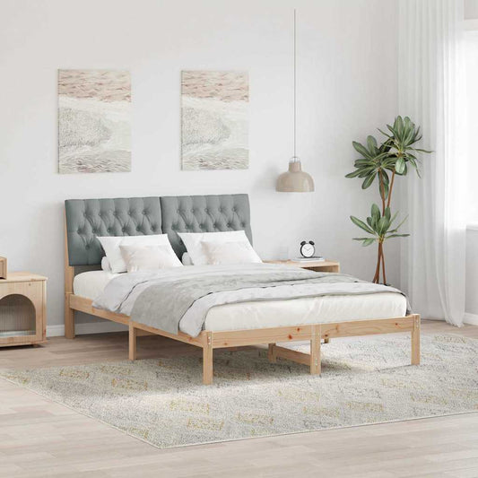 Letto con Testiera Rivestita con testiera Marrone 160 x 200 cm | homemem39