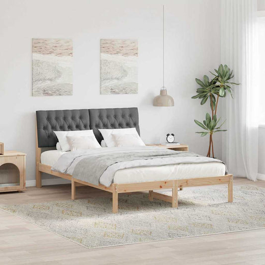 Letto con Testiera Rivestita con testiera Marrone 160 x 200 cm | homemem39