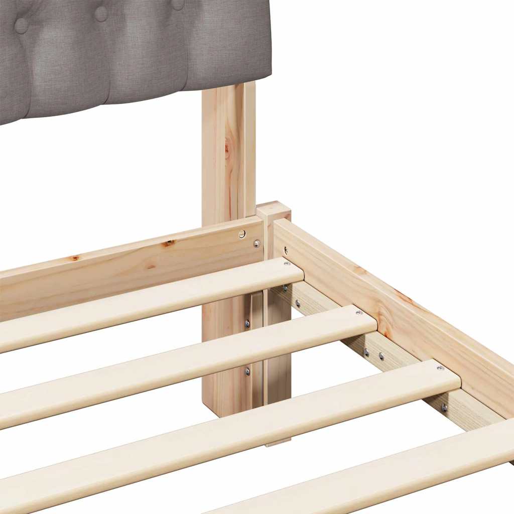 Letto con Testiera Rivestita con testiera Marrone 150 x 200 cm