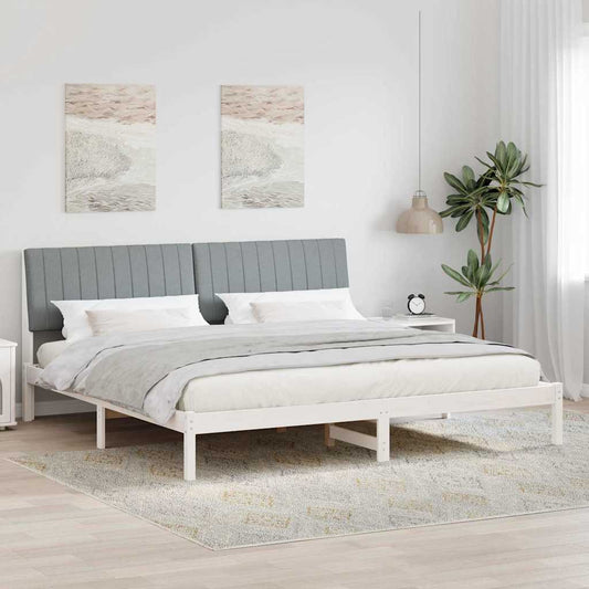 Struttura del letto Bianco 200 x 200 cm Pino massello | homemem39