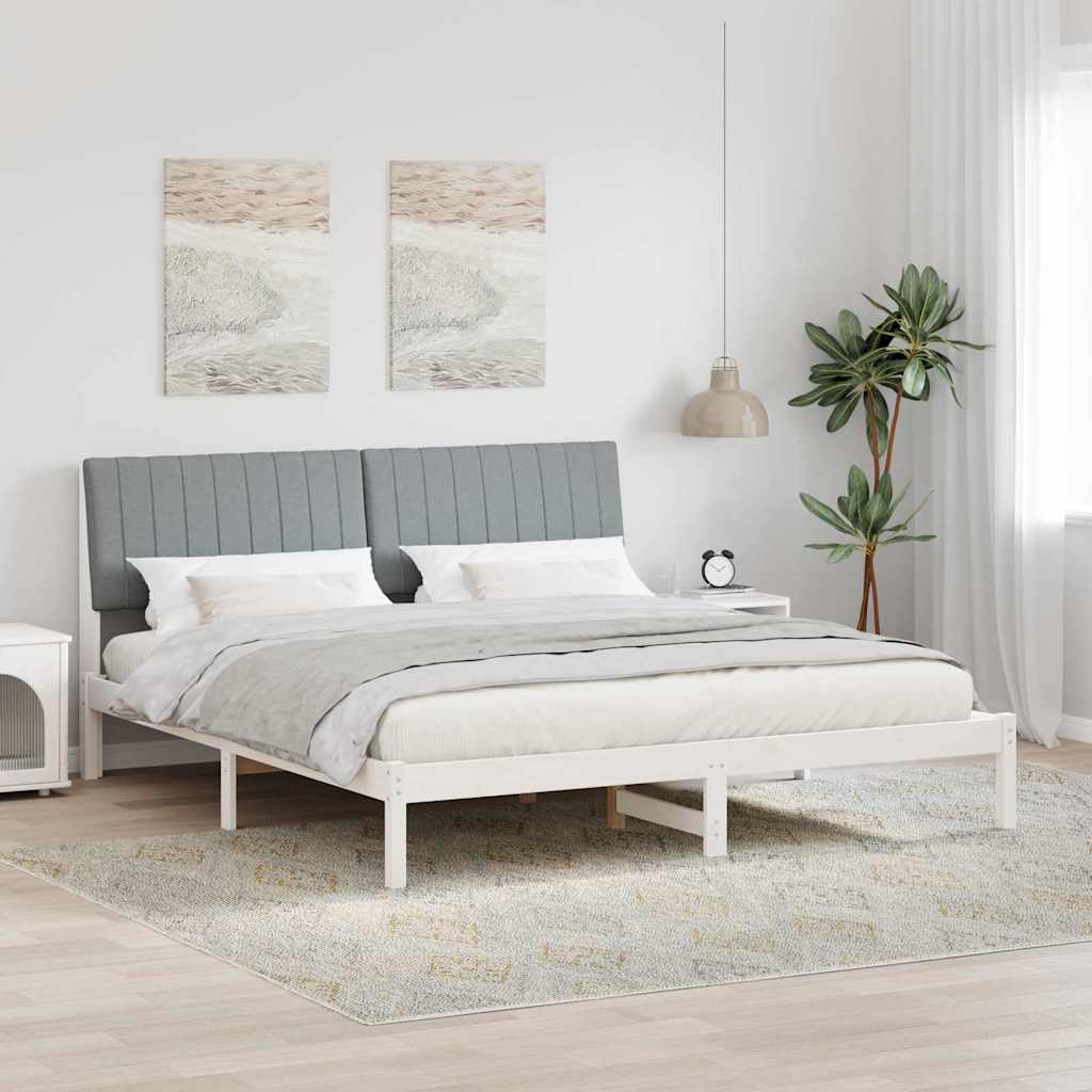 Struttura del letto Grigio chiaro 180 x 200 cm Pino massello | homemem39