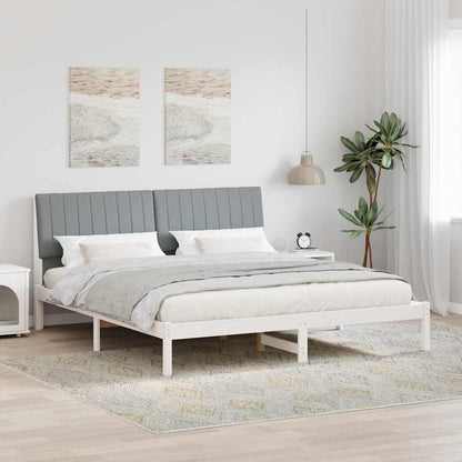 Struttura del letto Grigio chiaro 180 x 200 cm Pino massello | homemem39