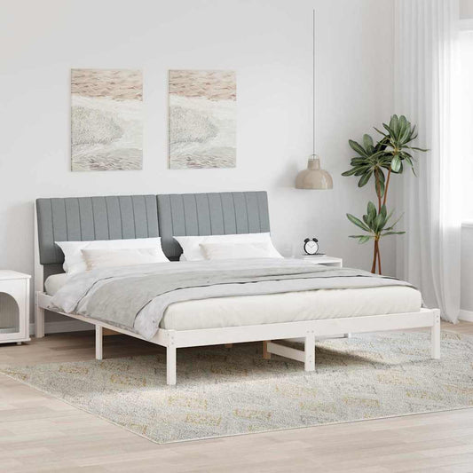 Struttura del letto Grigio chiaro 180 x 200 cm Pino massello | homemem39