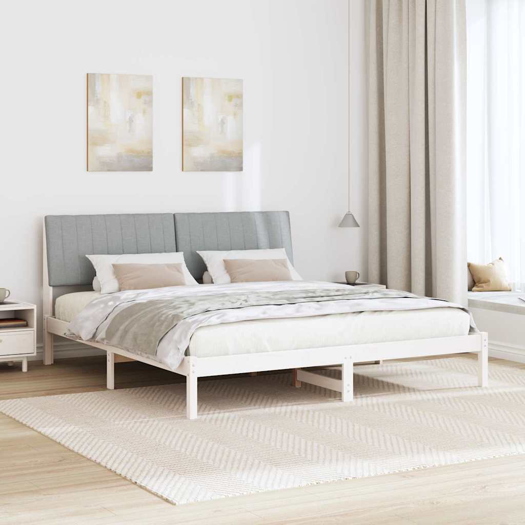 Struttura del letto Grigio chiaro 180 x 200 cm Pino massello | homemem39