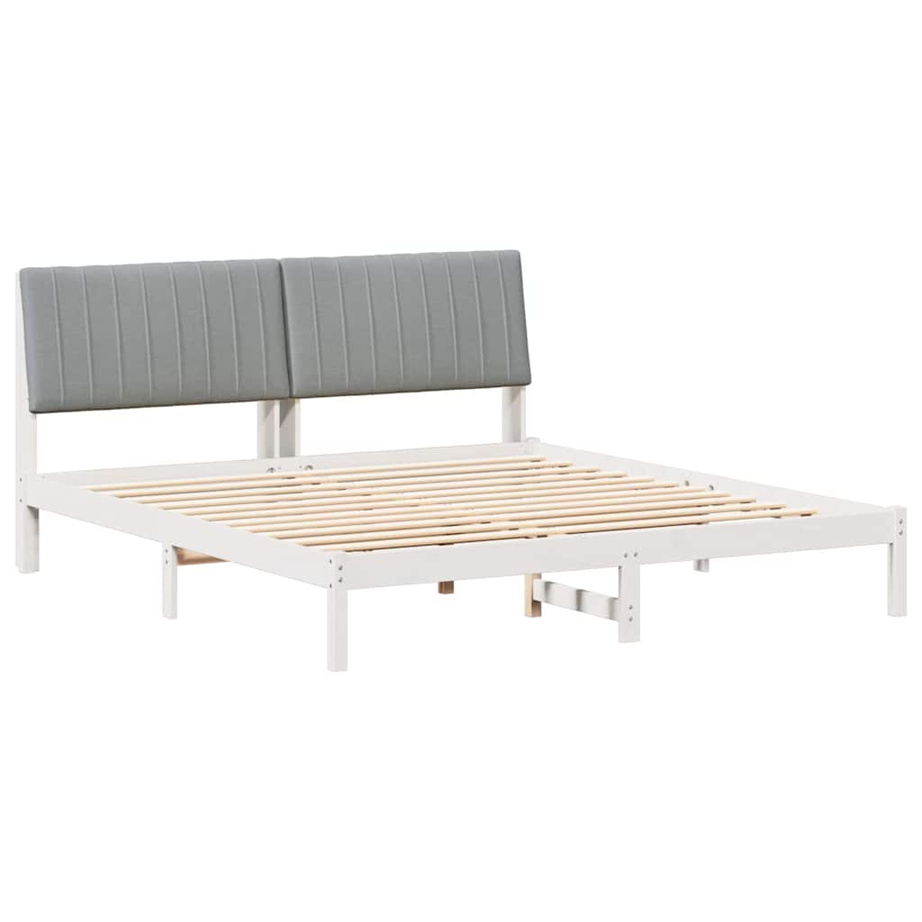 Struttura del letto Grigio chiaro 180 x 200 cm Pino massello | homemem39