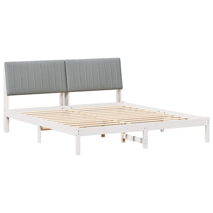 Struttura del letto Grigio chiaro 180 x 200 cm Pino massello | homemem39