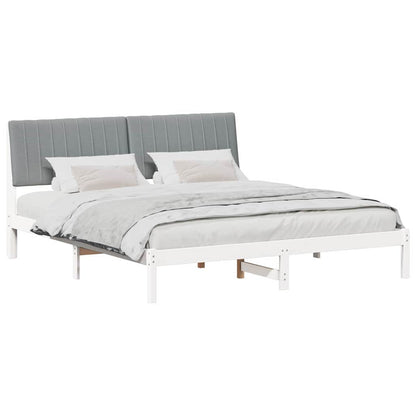 Struttura del letto Grigio chiaro 180 x 200 cm Pino massello | homemem39
