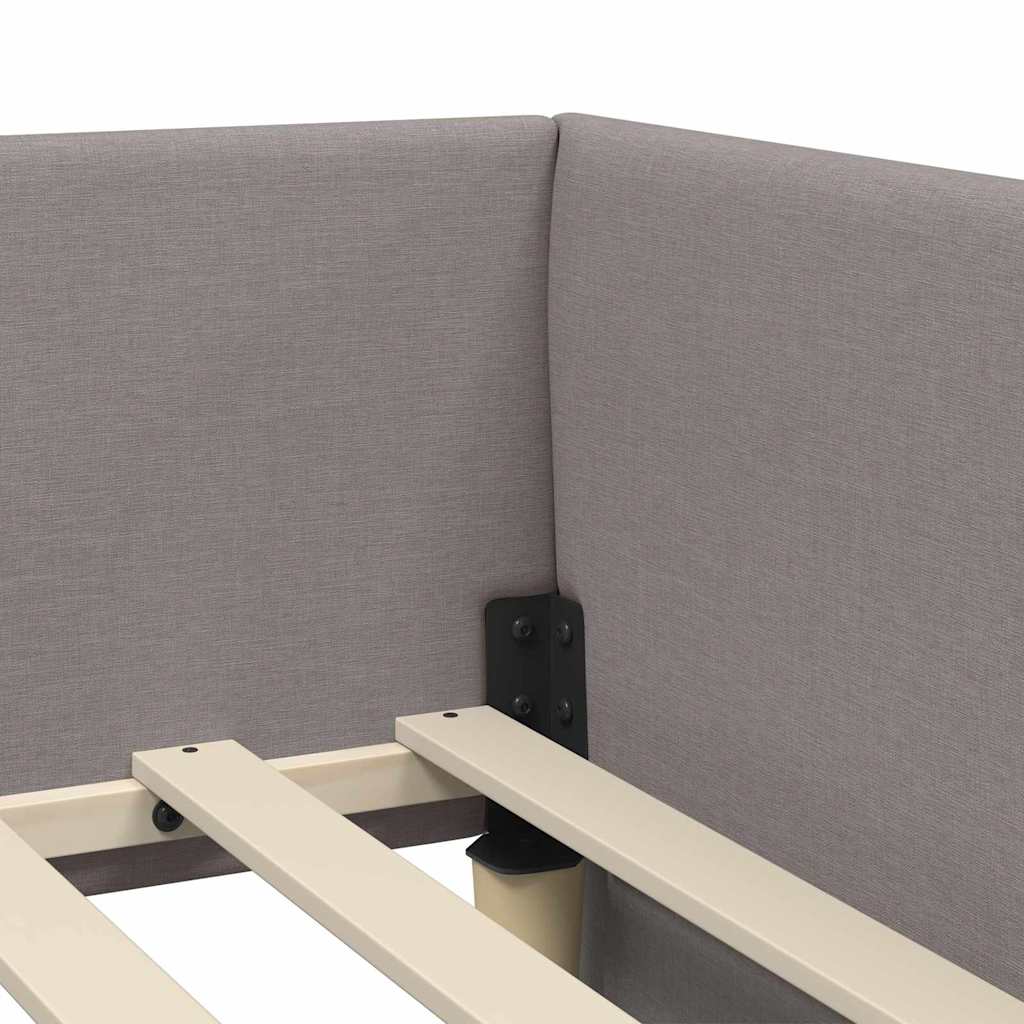 Struttura Letto Angolare con Materasso 2 pcs Talpa Tessuto | homemem39
