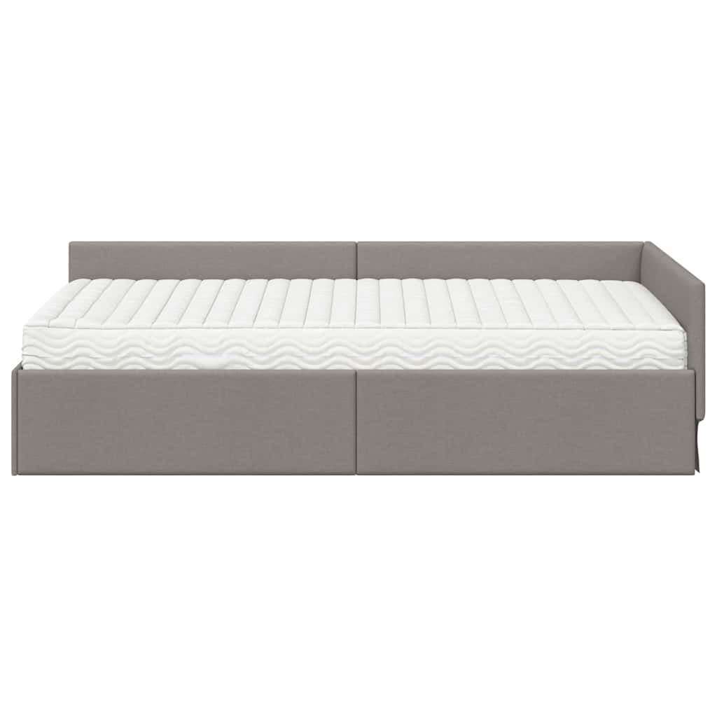 Struttura Letto Angolare con Materasso 2 pcs Talpa Tessuto | homemem39