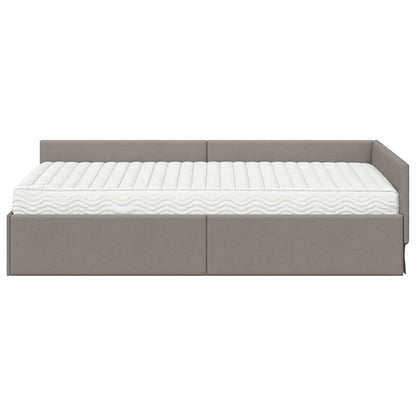 Struttura Letto Angolare con Materasso 2 pcs Talpa Tessuto | homemem39