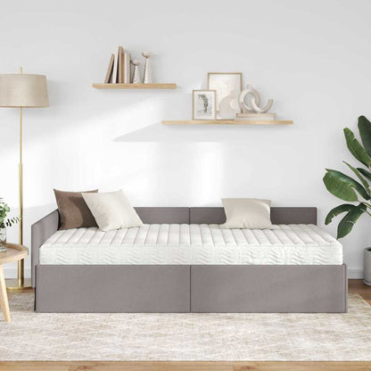 Struttura Letto Angolare con Materasso 2 pcs Talpa Tessuto | homemem39