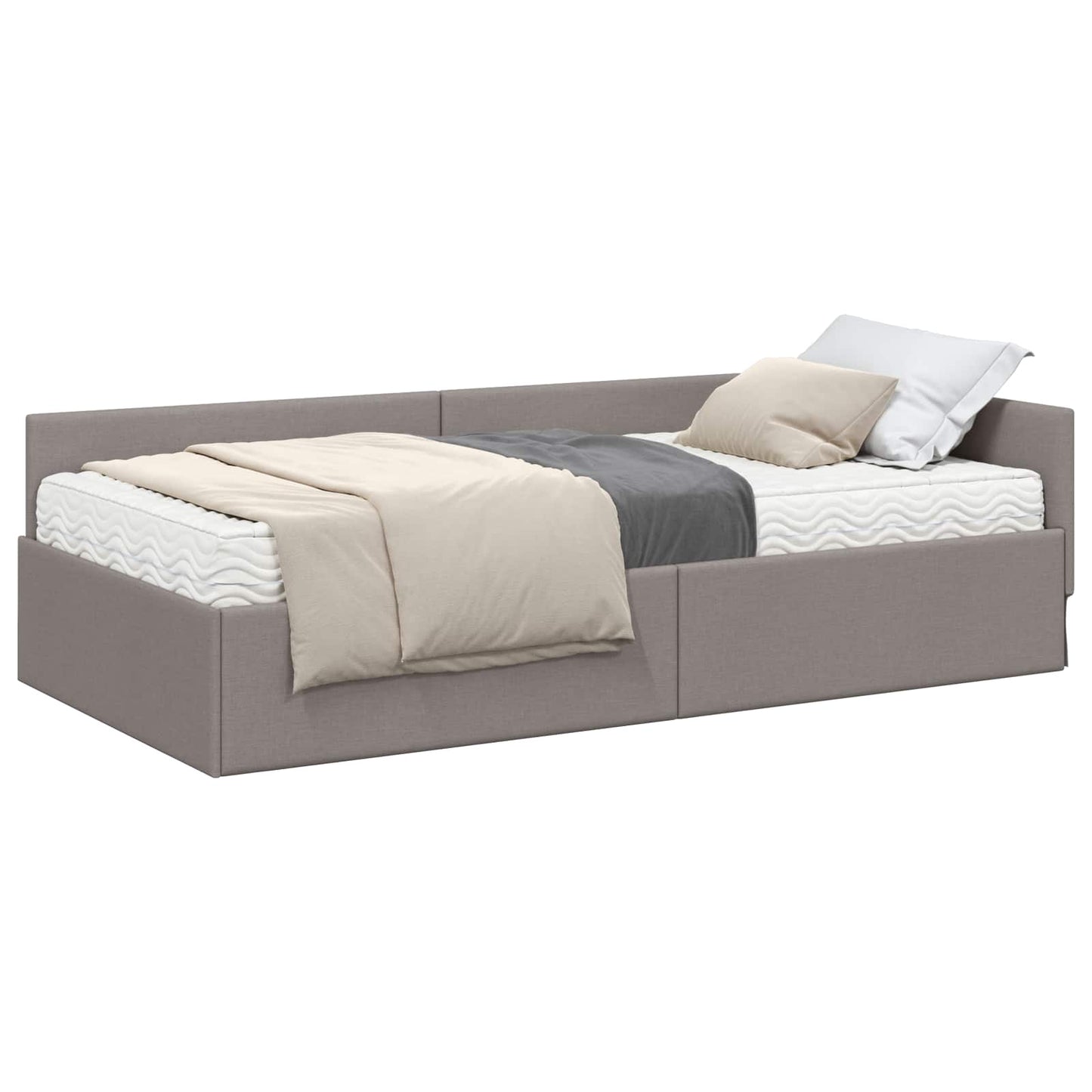 Struttura Letto Angolare con Materasso 2 pcs Talpa Tessuto | homemem39