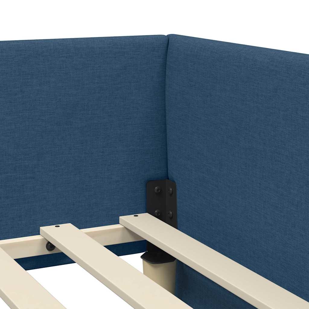 Struttura Letto Angolare con Materasso 2 pz Blu 90 x 200 cm | homemem39