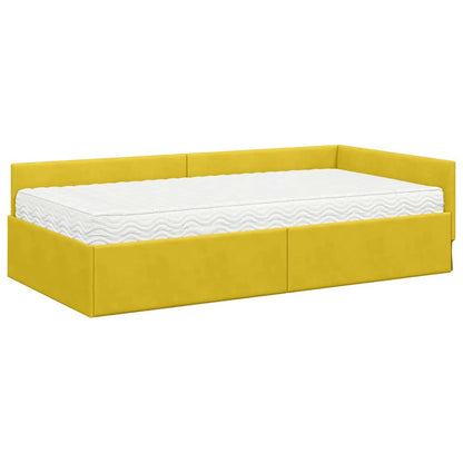 Struttura Letto Angolare con Materasso 2 pcs Verde Velluto | homemem39