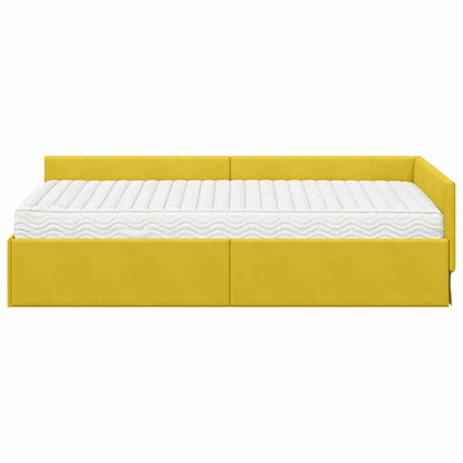 Struttura Letto Angolare con Materasso 2 pcs Verde Velluto | homemem39