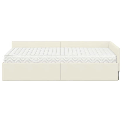 Struttura Letto Angolare con Materasso 2 pcs Grigio Velluto | homemem39