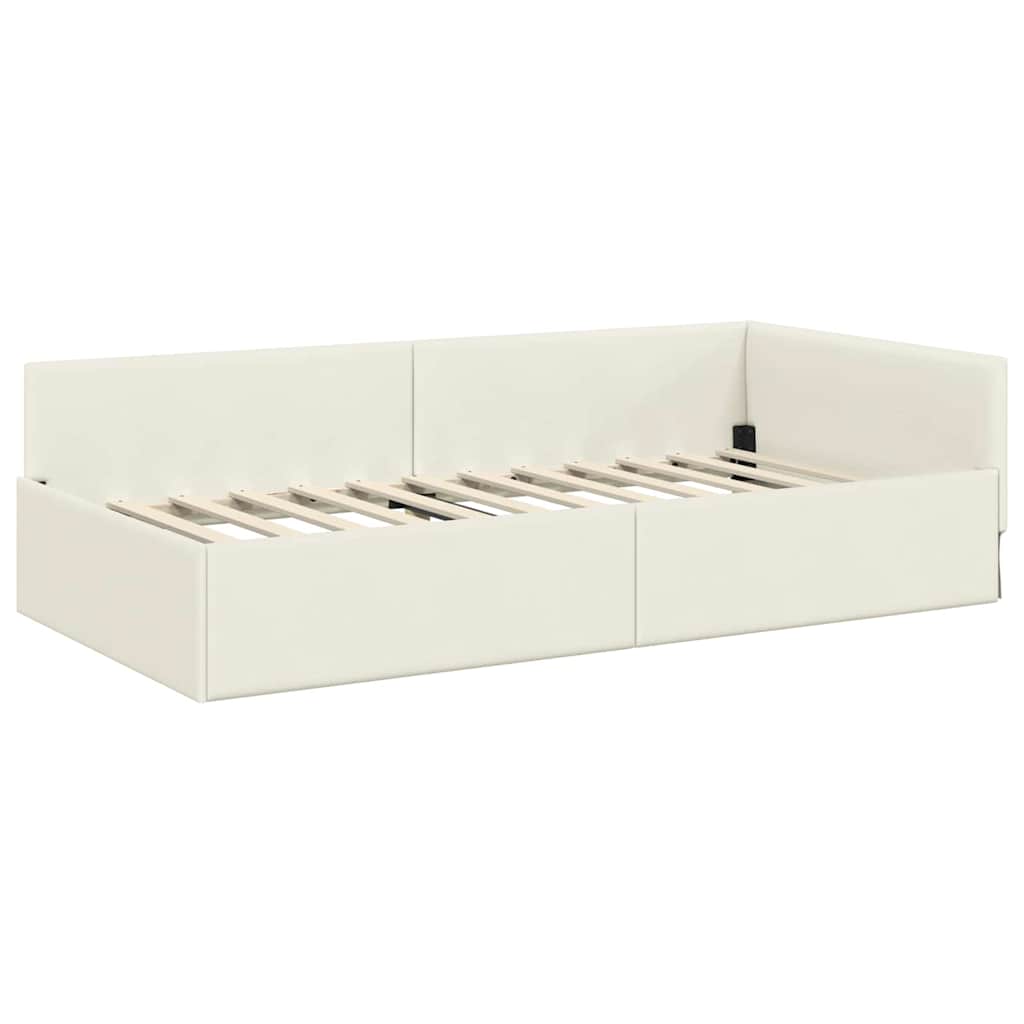 Struttura Letto Angolare con Materasso 2 pcs Grigio Velluto | homemem39