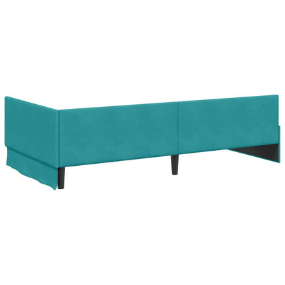 Struttura Letto Angolare con Materasso 2 pcs Turchese Velluto | homemem39