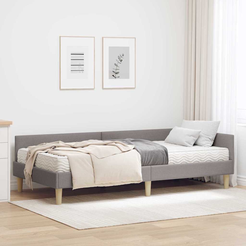 Struttura Letto Angolare con Materasso 2 pcs Talpa Tessuto