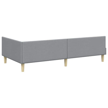 Struttura Letto Angolare con Materasso 2 pcs Grigio chiaro