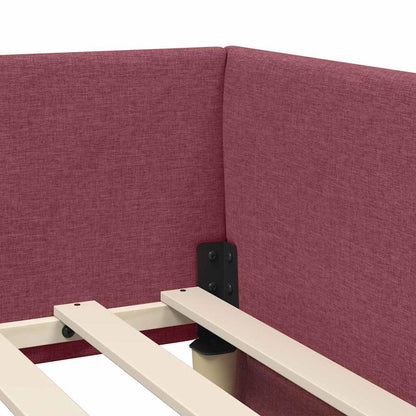Struttura Letto Angolare con Materasso 2 pcs Grigio Tessuto | homemem39