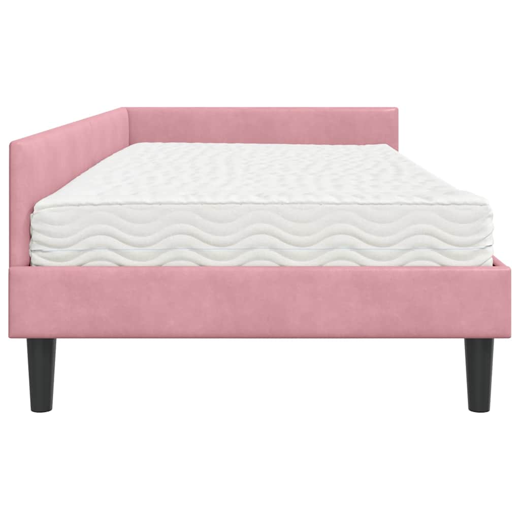 Struttura Letto Angolare con Materasso 2 pcs Grigio Velluto | homemem39