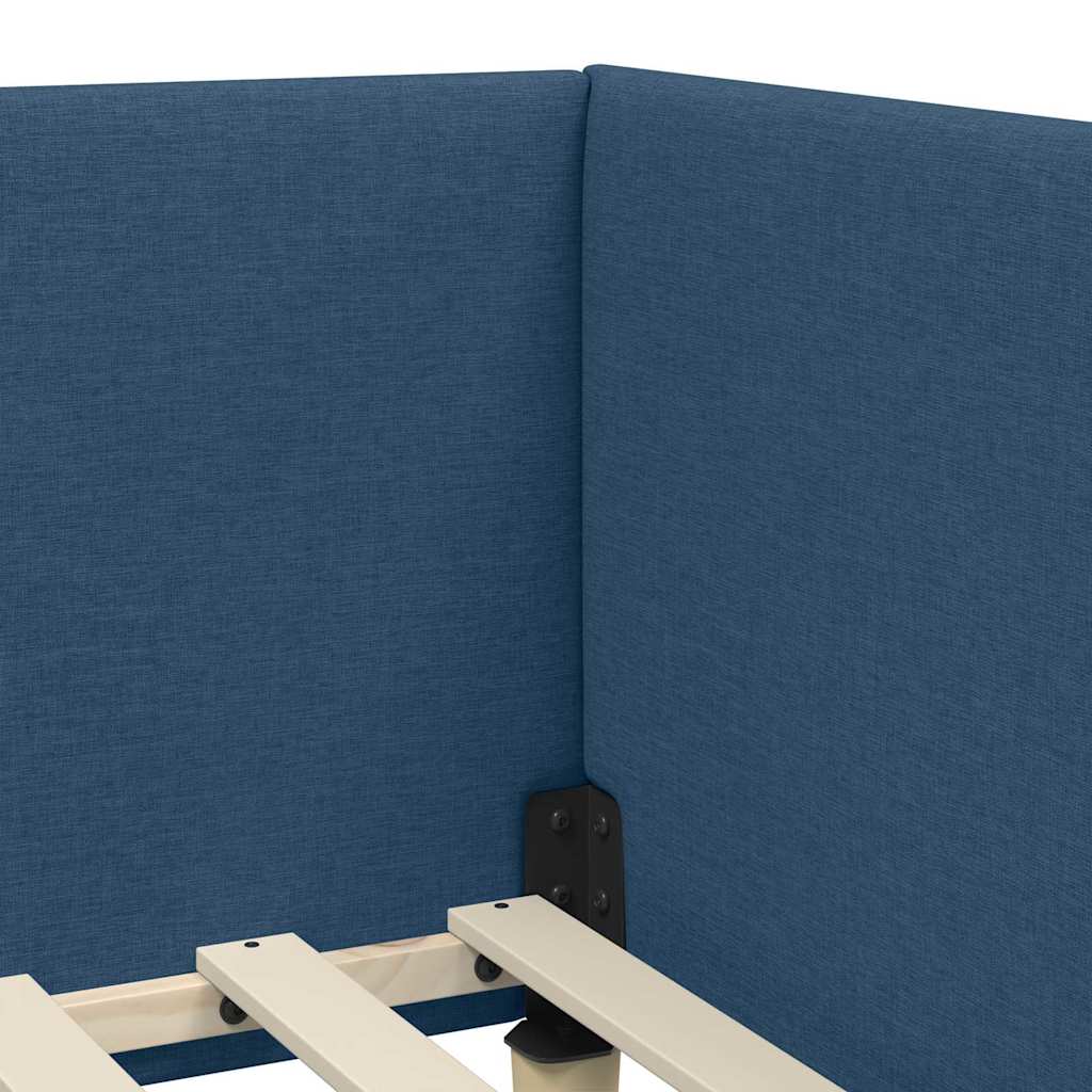 Struttura Letto Angolare con Materasso Altro 2 pcs Blu Tessuto | homemem39