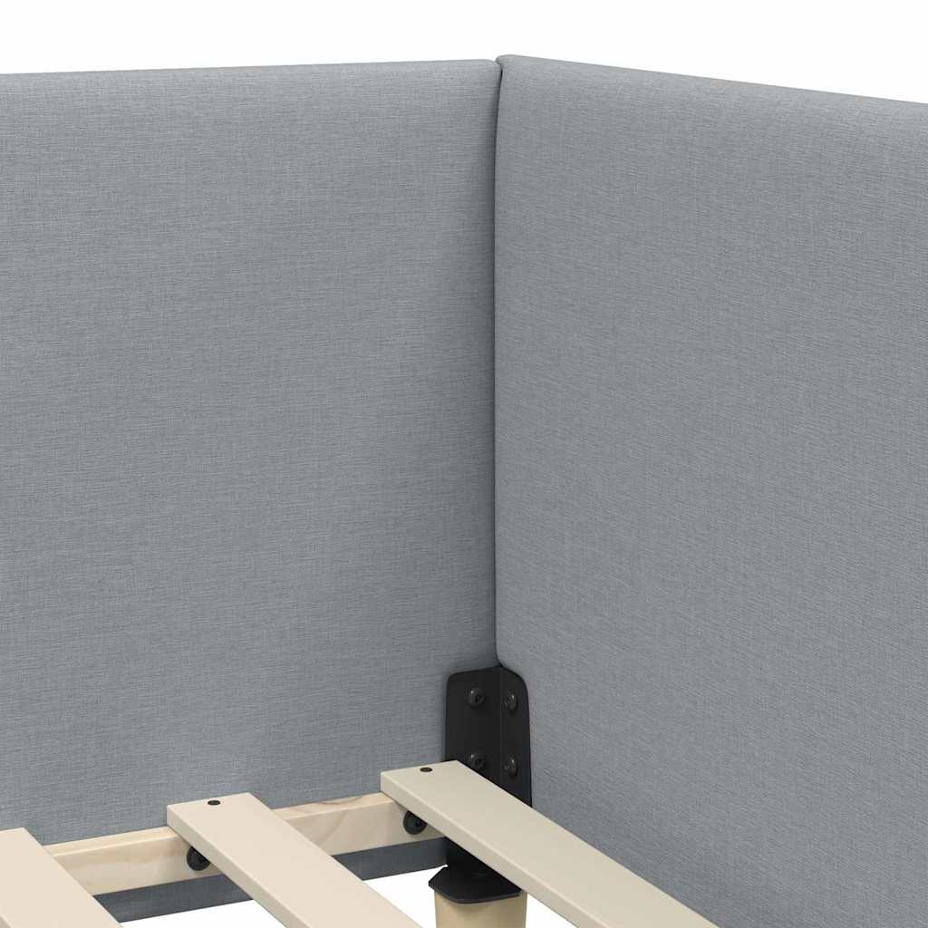 Struttura Letto Angolare con Materasso 2 pcs Grigio chiaro | homemem39