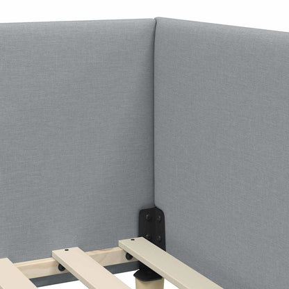 Struttura Letto Angolare con Materasso 2 pcs Grigio chiaro | homemem39