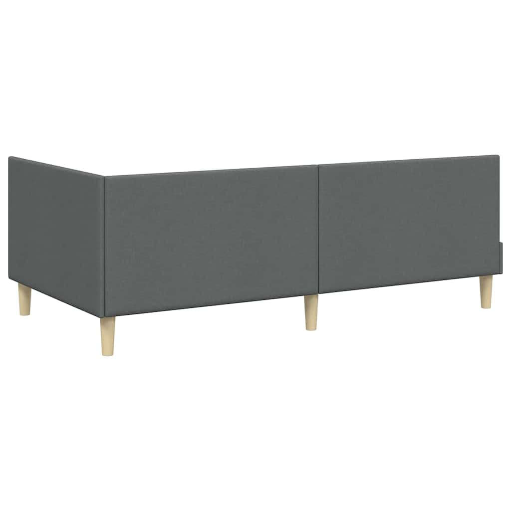 Struttura Letto Angolare con Materasso 2 pcs Grigio Tessuto | homemem39