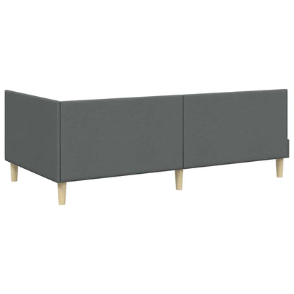 Struttura Letto Angolare con Materasso 2 pcs Grigio Tessuto | homemem39