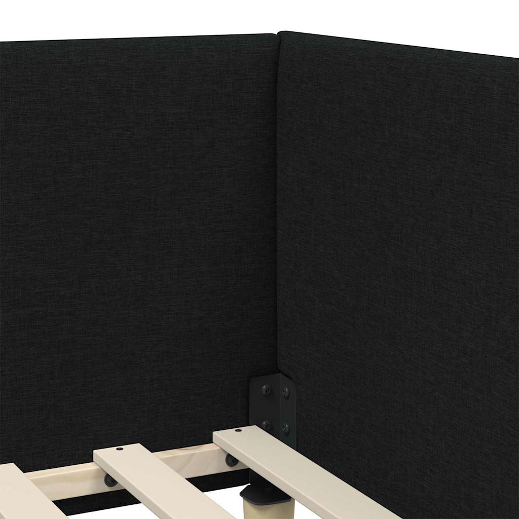 Struttura Letto Angolare con Materasso 2 pcs Verde Tessuto | homemem39