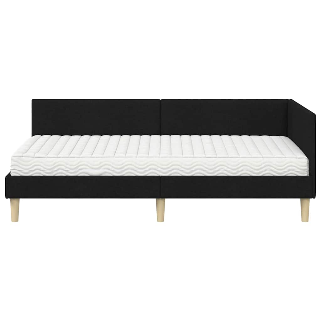 Struttura Letto Angolare con Materasso 2 pcs Verde Tessuto | homemem39