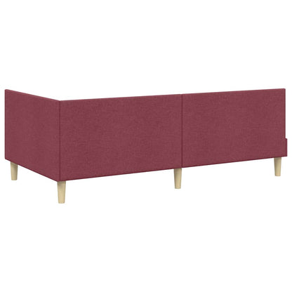 Struttura Letto Angolare con Materasso 2 pcs Grigio Tessuto | homemem39