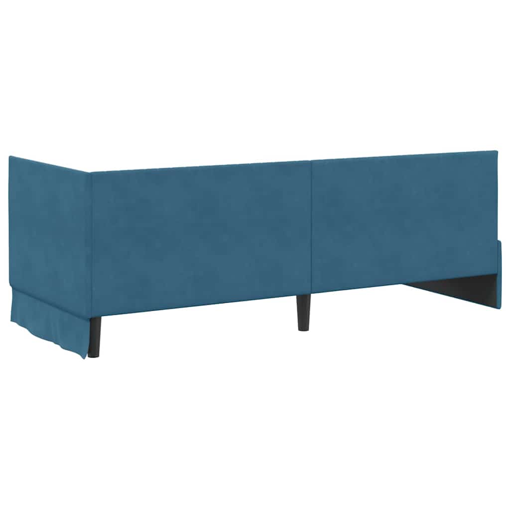 Struttura Letto Angolare con Materasso 2 pcs Blu Velluto | homemem39