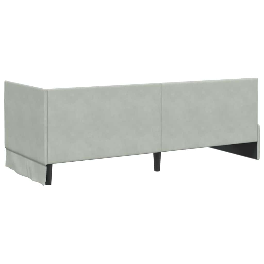 Struttura Letto Angolare con Materasso 2 pcs Grigio chiaro
