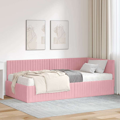 Struttura Letto Angolare con Materasso 2 pcs Grigio Velluto | homemem39