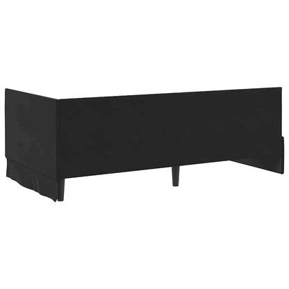 Struttura Letto Angolare con Materasso 2 pcs Nero Velluto | homemem39