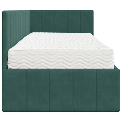 Struttura Letto Angolare con Materasso 2 pcs Verde Velluto | homemem39