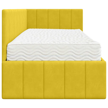 Struttura Letto Angolare con Materasso 2 pcs Giallo Velluto | homemem39