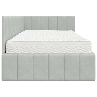 Struttura Letto Angolare con Materasso 2 pcs Grigio chiaro | homemem39