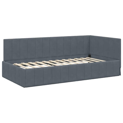 Struttura Letto Angolare con Materasso 2 pcs Grigio Velluto | homemem39